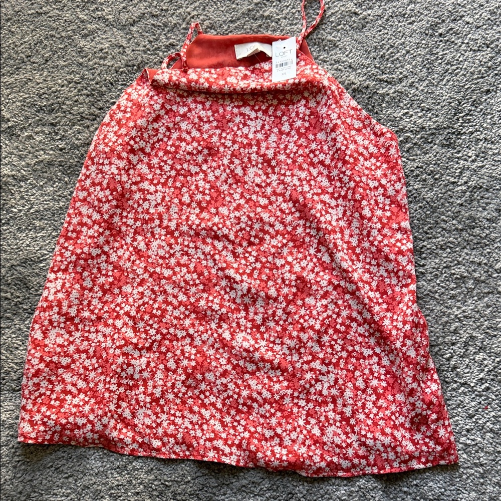 LOFT Red Floral Women's Top